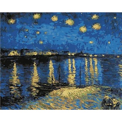 Картина по номерам "Звездная ночь над Роной" 50х40см