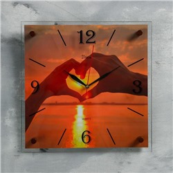 Часы настенные: Море, "Любовь", 35х35 см