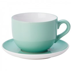 НОРДБИ Чашка чайная с блюдцем, светло-зеленый 73 сл