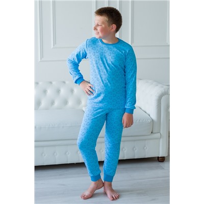Пижама детская из интерлока Сашенька голубой
