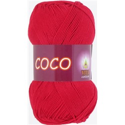 Coco 3856 100%мерсеризованный хлопок 50г/240м (Индия),  красный