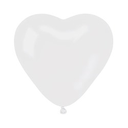 Шар латексный 12" «Сердце» цвет белый, набор 50 шт.