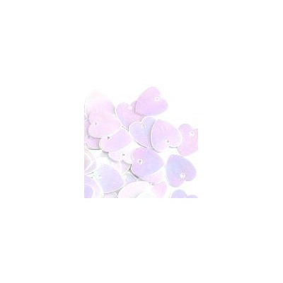 Пайетки 10г (Корея) 10х11-11,  бело-розовый