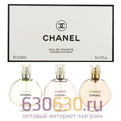 Парфюмерный набор Chanel "Chance Eau De Toilette" 3*30ml