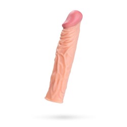 Насадка на пенис Toyfa A-toys, SoftSkin, цвет телесный, 19,5 см