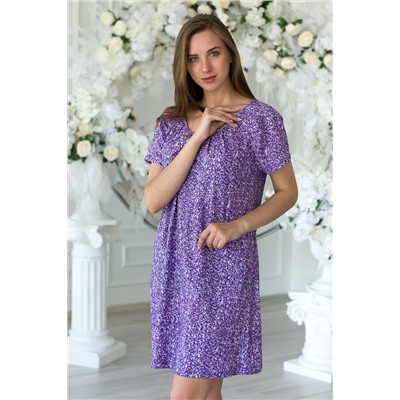 Платье-туника из кулирки с лайкрой Эмбер фиолетовый