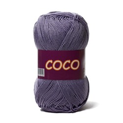 Coco 4334 100%мерсеризованный хлопок 50г/240м (Индия),  дымчато-сиреневый