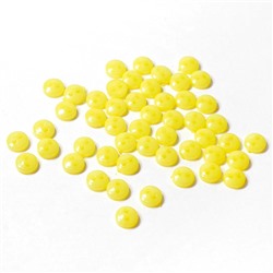 Пуговицы мини 6мм на 2 прокола пластик 50шт св.желтый 27378