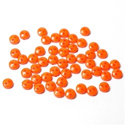 Пуговицы мини 6мм на 2 прокола пластик 50шт оранж 27384
