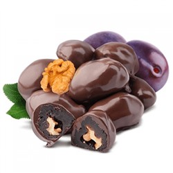 Чернослив с грецким орехом в темном шоколаде 250 гр