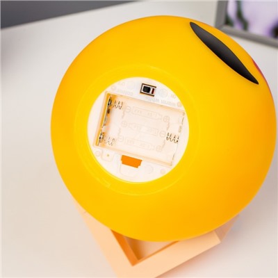 Ночник Смайлик LED от батареек 3хААА желтый 14х14х18 см