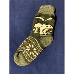 Мужские носки вязаные «Белый медведь»