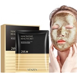 Venzen Niacinome Beautecet 24k Фольговая маска с золотом и ниацинамидом