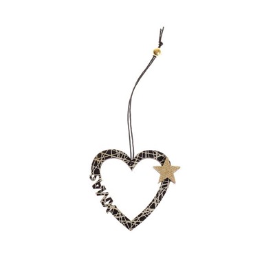 Декоративная подвеска «Сердце со звездой» 8×18 см