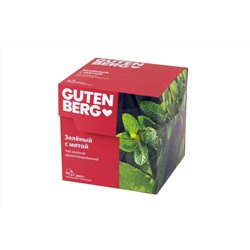 Чай зеленый Gutenberg ароматизированный в пирамидках «Зеленый с мятой» 20 шт.