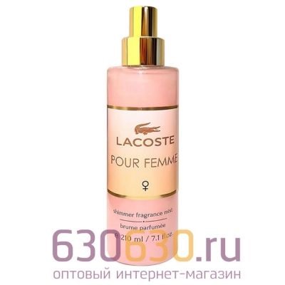 Парфюмированный спрей-дымка с шиммером для тела Lacoste "Pour Femme" 210 ml