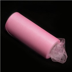 Фатин 150мм TBY.C-05 22.86м блестящий в шпульках розовый ср.жесткости