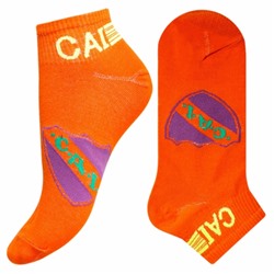 Носки мужские люминесцентные " Super socks СВЕТ-22 " оранжевые принт1 р:40-45