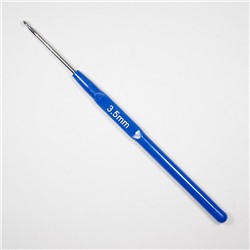 Крючок для вязания с пласт. ручкой D-3.5,  14см (сталь),  мин.заказ 10шт