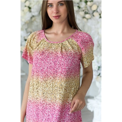 Платье-туника из кулирки с лайкрой Эмбер золотисто-розовый