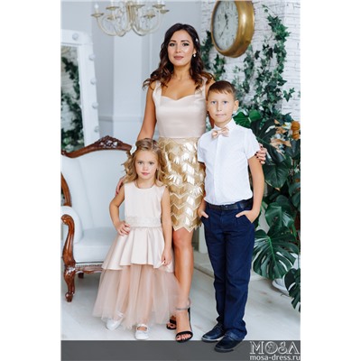Комплект вечерних платьев в стиле Family Look  "Диана" М-2143