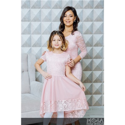 Нарядные платья в одном стиле для мамы и дочки"Беверли" М-2105