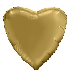 Шар фольгированный 19", сердце, мистик золото