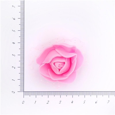 Головки цветов с сеточкой 35мм 25шт SF-2099 розовый 15-652
