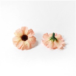 Головки цветов Ромашка с блестками 3, 5см SF-606 персиковый 15-532