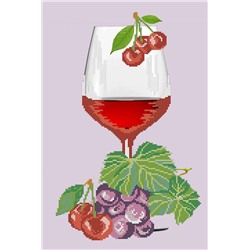 Холст с рисунком ФБР-023 Красное вино 25х37 см
