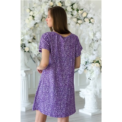 Платье-туника из кулирки с лайкрой Эмбер фиолетовый