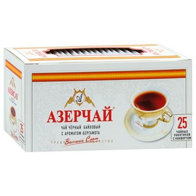 Азерчай черный с ароматом бергамота 25 пакетиков